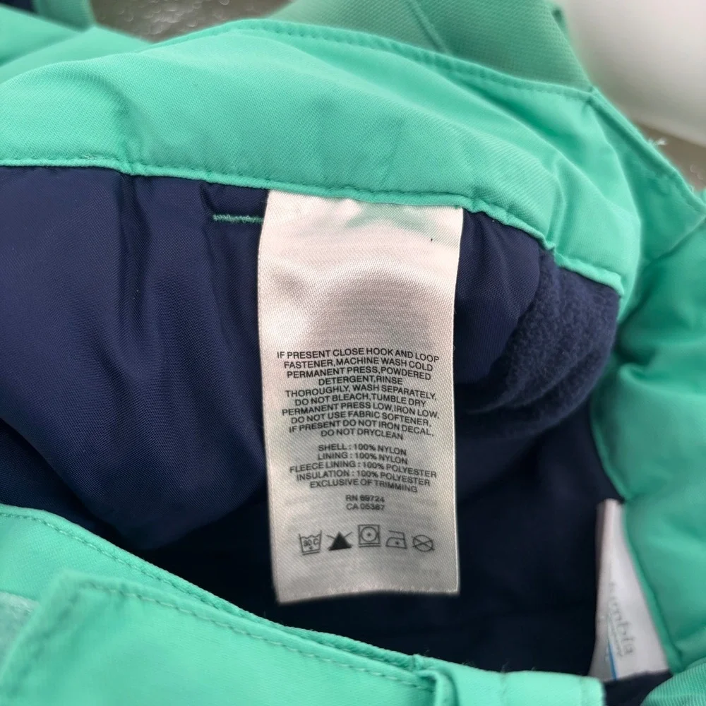 Columbia Bugaboo Kids Snow Pants Teal Waterproof Insulated Ski Winter  Small-8